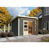 Abri de jardin en bois massif gris terre 7,50m² Kandern 6 – Karibu Ma boutique